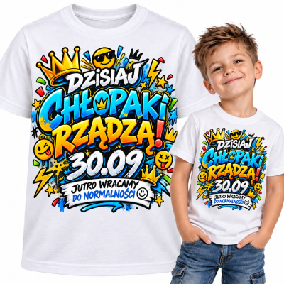 KOSZULKA DZIECIĘCA DZIEŃ CHŁOPAKA chłopaki rządzą